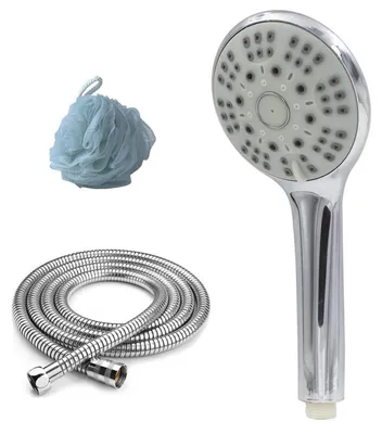 Image de Douche avec flexible, ensemble de 1,5 mètre, en acier inoxydable et ABS, avec 5 modes