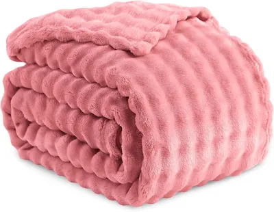 Produktbild von Wohldecke 150 x 200 cm, rosa, 3D Fleece, leicht, für Zuhause