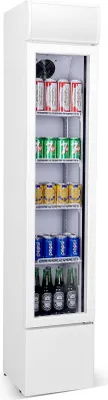 Image de Réfrigérateur à boissons Combisteel Slim - 105 litres, 1 porte vitrée, éclairage LED