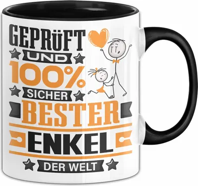 Produktbild von Enkel Geschenk Lustiger Spruch für Enkel Geschenkidee Bester Enkel Der Welt (Schwarz)