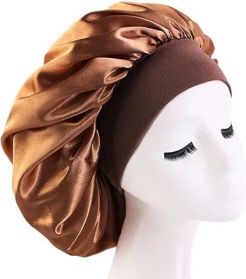 Produktbild von Seidenhaube für lockiges Haar, Nachtkappe, Seidenhaube für lockiges Haar, Nachtkappe für Damen (Gold)