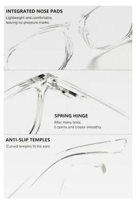 Produktbild von Rechteckige Lesebrille mit Blaulichtfilter für Damen und Herren