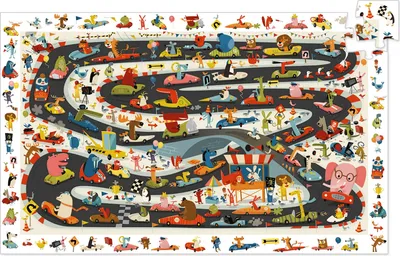 Produktbild von DJECO Puzzle Beobachtung: Rallye 54 Teile
