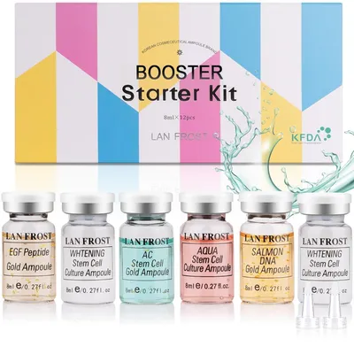 Produktbild von BB Meso Booster Starter Kit Serum Hyaluronsäure Essenz Hautpflege Set 6x8ml