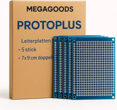 Obrázek produktu pro Sada desek s plošnými spoji 5 kusů 7x9 cm oboustranná pro DIY pájení projektů CZ.