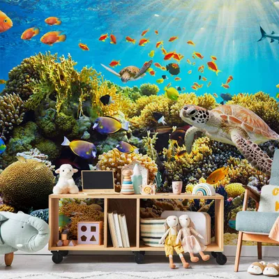 Produktbild von Vlies Fototapete - Underwater Land 350x245 cm Landschaften b-A-0002-a-a