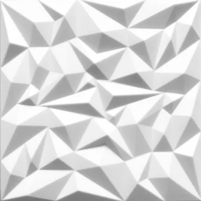 Produktbild von DECCART | 3D Deckenpaneele Polystyrol Weiß | Deckenverkleidung | Dekorative Paneele für Wohnzimmer, Schlafzimmer | 50x50 cm |  0,25 m²