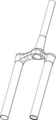 Produktbild von RockShox Gabel-Standrohr+BrückeCSU RS Domain2022+ DA27/29Boost,44Offs,GlBl,59....