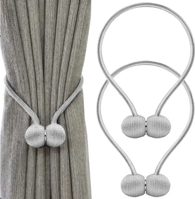 Obrázok produktu pre Verk 01848 Magnetická spona na závesy 2 ks sivá