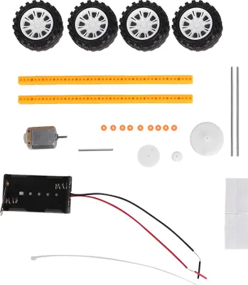 Image de Voiture avec entraînement par engrenages, paquet de science DIY, jouet électrique éducatif pour enfants