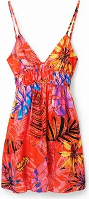 Produktbild von DESIGUAL KURZES KLEID FÜR FRAUEN ROT : Farbe - Rot, Größe - M Größe: M Farbe: Rot