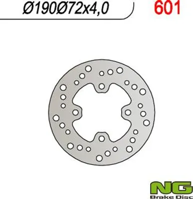 Productafbeelding van NG BRAKES remschijf rond, vast