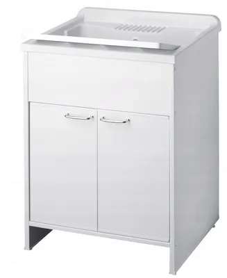 Obrázek produktu pro Koupelnová skříňka pod umyvadlo s ohřívačem teplé vody 60x50 pro garážovou prádelnu