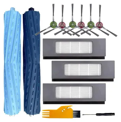 Produktbild von Ersatzteile Zubehör für Ecovacs Deebot Ozmo T9 AIVI T9 AIVI+ T9 PRO T9 MAX Staubsauger, inkl. 2 Hauptbürsten, 3 Filtern, 6 Seitenbürsten, 2 Werkzeugen,Für Ecovacs Saugroboter Hausreinigung