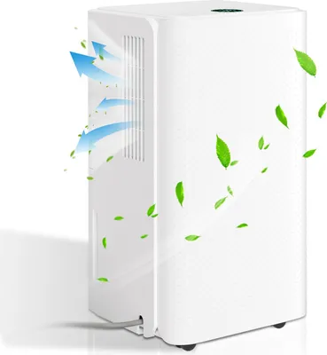 Produktbild von Bettizia Mobile Luftentfeuchter 16L/Tag mit 2 Geschwindigkeiten, Raumentfeuchter 38dB, Lufttrockner inkl. 2L Wassertank & 24H Timer Entfeuchter, Dehumidifier