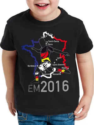 Produktbild von style3 EM 2026 Deutschland Fan Kinder T-Shirt Frankreich alle Spielorte