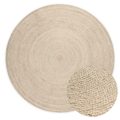 Produktbild von Hanse Home Jute Braided Jute Teppich Rund Rangpur Natur Elfenbein