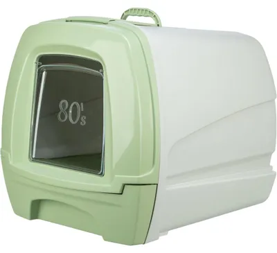 Produktbild von TRIXIE Katzentoilette EasyDraw mit Schublade und Aktivkohlefilter  - grau-grün - 46 × 48 × 57 cm