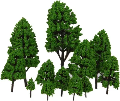Produktbild von Bausatz für Modellbäume für Landschaftsmodellen 12 Elemente Grün