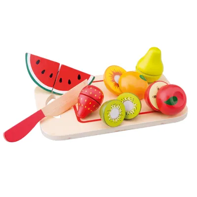 Produktbild von New Classic Toys, Schneide-Set Früchte mit Brettchen