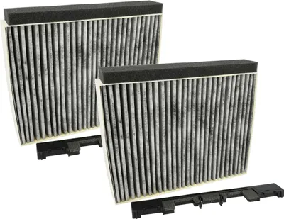 Produktbild von vhbw 2x Aktivkohlefilter kompatibel mit Siemens LF97GA532/01, LF98GA542/01, LZ53250/01, LF98GA540/01, LC98KC640B/01 Dunstabzugshaube + Halterahmen