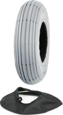 Imagen del producto de Neumático y cámara para scooter de movilidad 200x50, neumático gris que no deja marcas, para silla de ruedas, nuevo y con aire