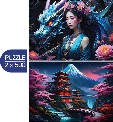 Produktbild von BLUEBIRD Puzzle Spirit of Japan 2x500 dlks