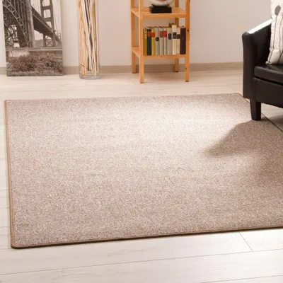 Produktbild von Steffensmeier Teppich Meddon XL | Robuste Schlinge für Esszimmer Küche Flur Hobbyraum Büro in Beige, GUT Siegel, Größe: 80x250 cm