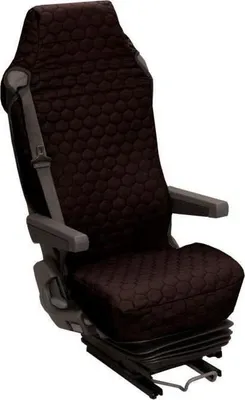Produktbild von LKW Sitzbezug, HTC Equipements Universal, Baumwolle gesteppt, Schwarz, 80% Baumwolle 20% Polyester, Airbag kompatibel