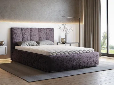 Produktbild von Furmeb24 - STEEL - 200 x 200 cm - Polsterbett aus Holzrahmen , Doppelbett mit Kopsttze - Inclusive Matraze - (EUR2139)