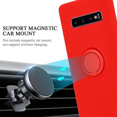 Produktbild von Cadorabo Hülle für Samsung Galaxy S10 4G Schutz Hülle in Rot Handyhülle TPU Etui Case Cover