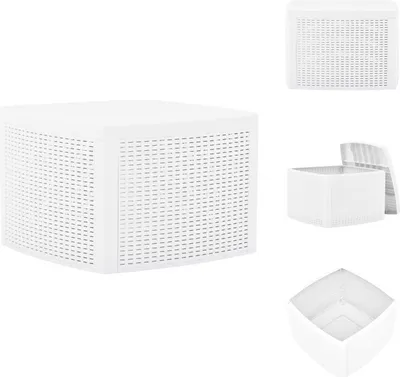 Image de vidaXL Table d'appoint blanche 54×54×36,5 cm Plastique - Tables de jardin