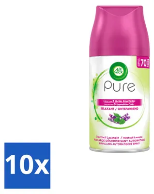 Zdjęcie produktu dla 10 sztuk wkładów do automatycznego dyfuzora Air Wick Freshmatic – zapach relaksujący – 250 ml – zestaw ekonomiczny