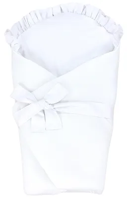 Produktbild von TupTam Unisex Baby Einschlagdecke mit Schleife, Farbe: Musselin / Weiß, Größe: 70 x 70 cm
