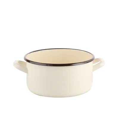 Produktbild von Emaille Kochtopf 2,1 l, 18 cm, Creme, induktionsgeeignet, spülmaschinenfest