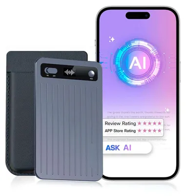 Image de ZELURXX : enregistreur vocal numérique intelligent avec transcription par IA, MP3, traduction, boîtier en aluminium, ultra-fin, multilingue, portée de 10 m, recharge magnétique