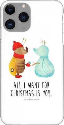 Produktbild von Mr. & Mrs. Panda Iphone 11 Pro Handyhülle Nachtfalter Schneemann - Weiß - Geschenk, Handy Case, Schnee, Winterzeit, Weihnachten, Premium Kunststoff, Weihnachtsgruß