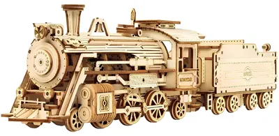 Zdjęcie produktu dla Zestaw konstrukcyjny Robotime Lokomotywa 308 elementów  model 3D 307x67x82 cm