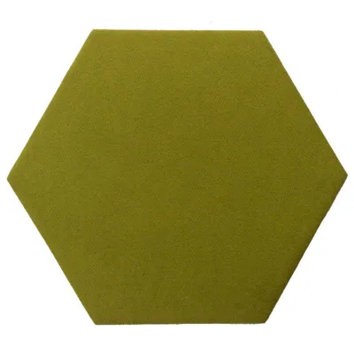 Obrázok produktu pre Textilno-korkový hexagón 15 x 17 cm, dekoratívny panel, olivový