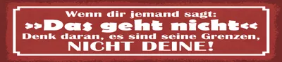 Produktbild von vianmo Holzschild 10x46 cm Wenn dir jemand sagt Das Geht nicht