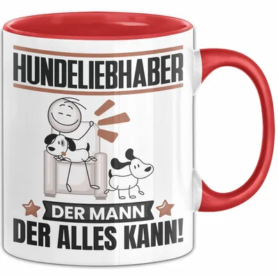 Produktbild von Hundeliebhaber Tasse Geschenk für Hundeliebhaber Der Mann Der Alles Kann Geschenkidee zum Geburtstag (Rot)