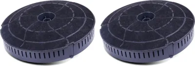 Produktbild von 2x Trade-Shop Aktivkohlefilter Ø178mm ersetzt IKEA 482000009736 70401952 NyttigFIL440, Indesit C00385095 C00333905 C00411005, Samsung DG81-02279A