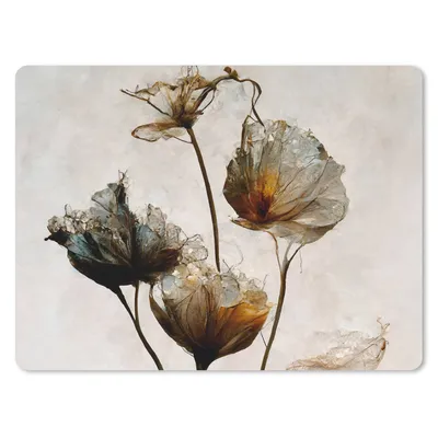 Produktbild von MuchoWow® Mauspad Mousepad Vintage - Blumen - Pflanzen - Abstrakt 40x30 cm - Mousepads - Maus Mat - Pad - Mausunterlage - Anti Rutsch