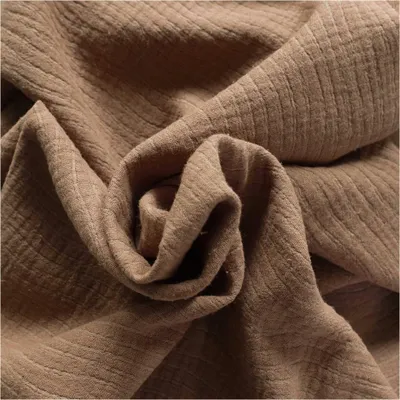 Produktbild von Musselin Baumwoll-Leinen Jacquard Wellenmuster Zuschnitt ab 1m x 140cm