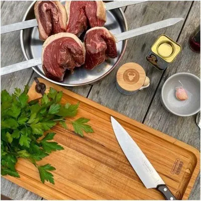 Produktbild von Famanu Schneidebrett Teakholz - 49 x 28 cm, Braun