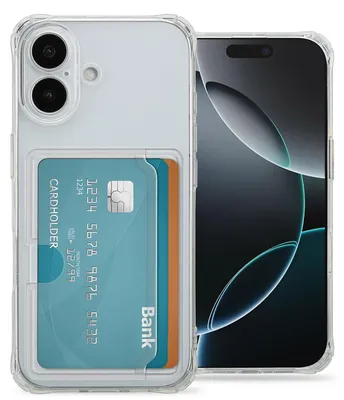 Imagen del producto de Funda Suave con Tarjetero para Apple iPhone 17 - Transparente
