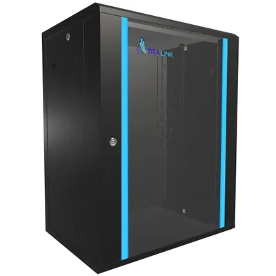 Zdjęcie produktu dla Extralink Szafa Rackmount 15U 600x450 Black do montażu naściennego