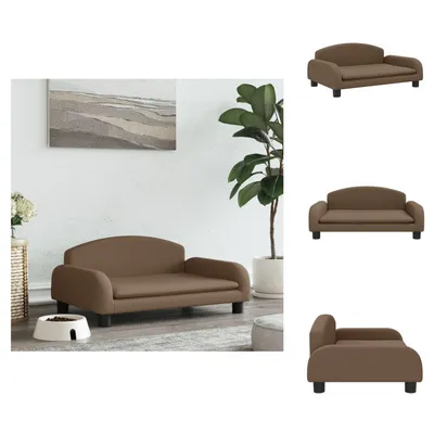 Obrázek produktu pro vidaXL Pelíšek pro psy hnědý 70x45x30 cm látka - Pelíšky pro psy