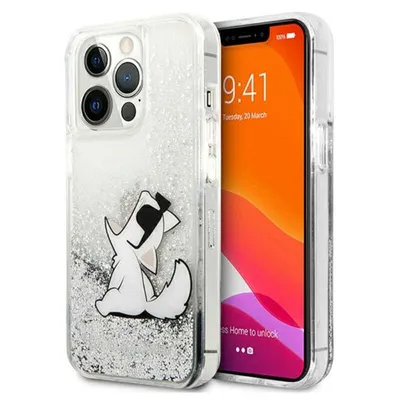 Image de Karl Lagerfeld Klhcp13Xgcfs Iphone 13Pro Max 6,7 Srebrny/Silver Hardcase Liquid Glitter Choupette Fun