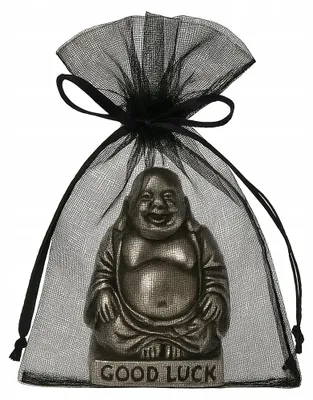 Produktbild von Allbag Kleine Organza Geschenktaschen Schwarz 10 Stück 7x9cm
